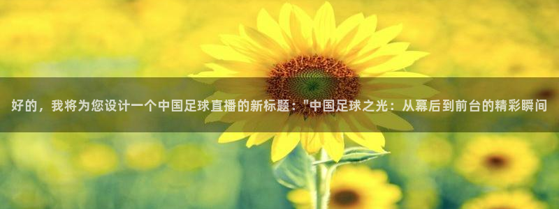 极速直播体育在线直播免费观看：好的，我将为您设计一个中国足球直播的新标题：\